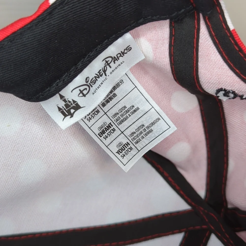 Walt‎ Disney World Minnie Mouse Ears and Bow Red Polka Dot Snapback Girls Cap
